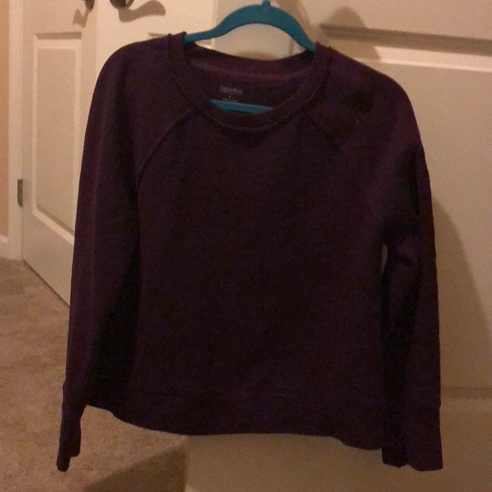 Plum Calvin Klein crew sweater